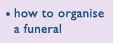 How to organise a funeral - button